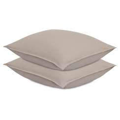 Набор наволочек изо льна и хлопка серо-бежевого цвета из коллекции essential, 70х70 см