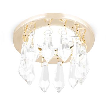 Встраиваемый точечный светильник 1*Gu5.3 PT002 кристалл/золото Brilliance Gauss