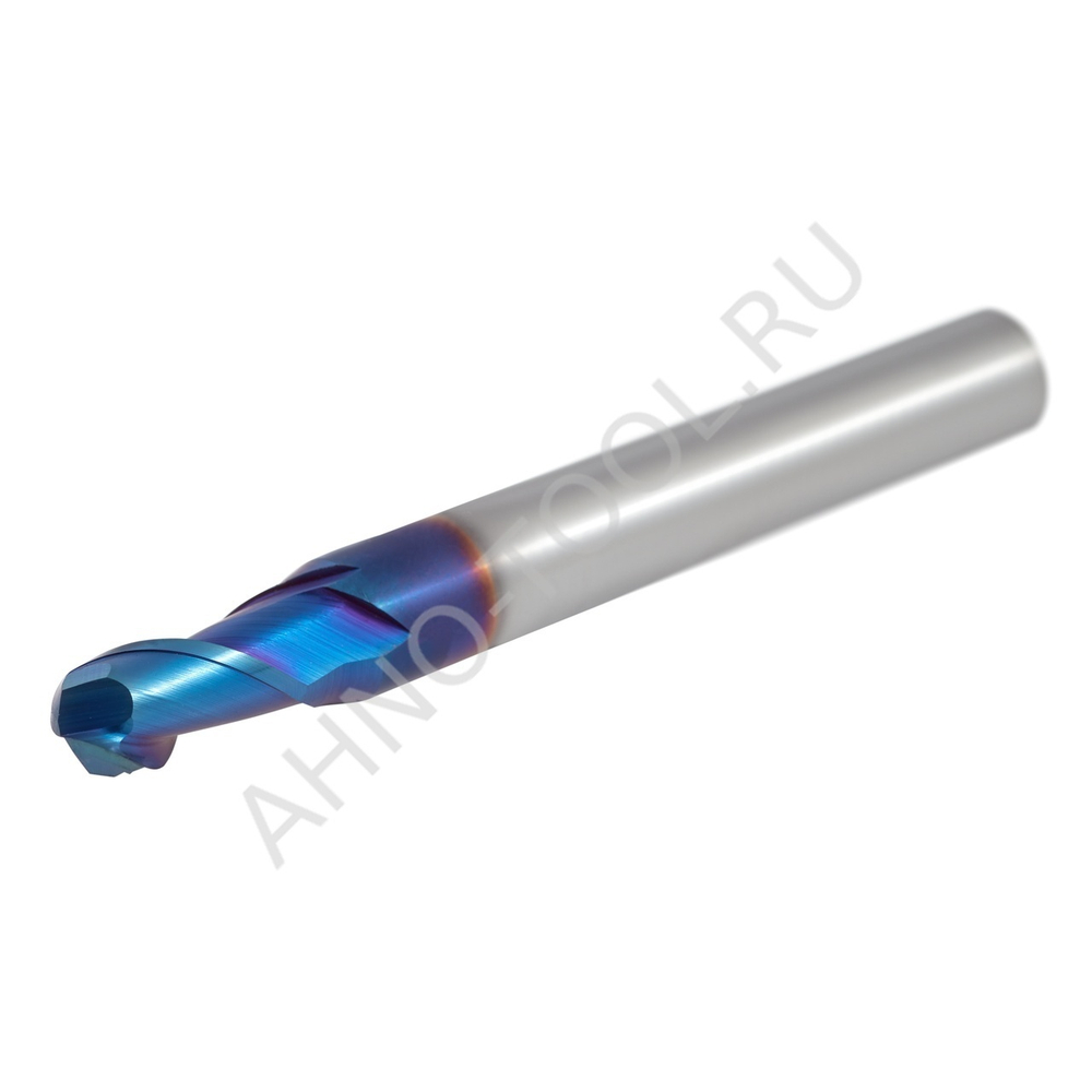 Фреза твердосплавная сферическая  5мм (L=50, l=10, хв=6) Z2 35° по закаленной стали BRHM-2B-R2.5 HRC