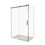 Душевой уголок Good Door Galaxy WTW+SP 130х100 стекло прозрачное/профиль черный