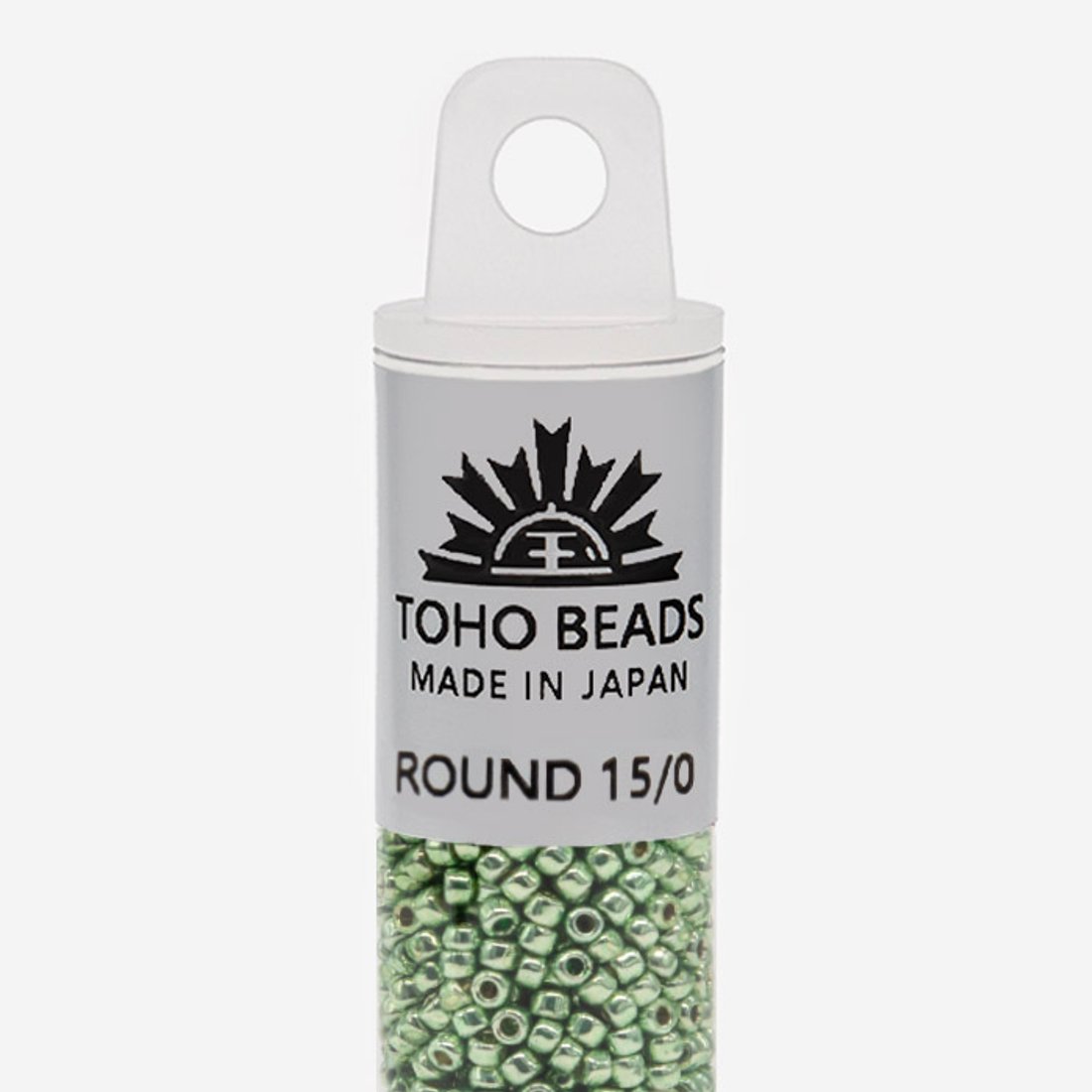 Японский бисер TOHO Round 15/0 (№PF560), непрозрачный глянцевый с металлическим блеском