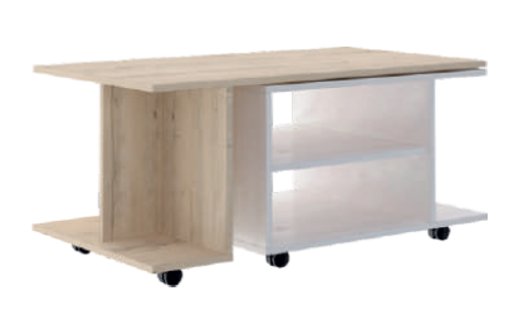 Стол журнальный раскладной "Пшенек 6" (дуб ирландский/бел лиственница), ЛДСП, Комфорт-S, г. Ижевск Русский