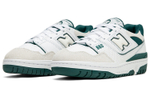 New Balance NB 550 Wear and Breathable Low Help Retro Basketball Shoes White and Green