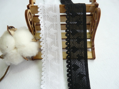 Белая Резинка Ажурная, 25мм (сердечки)