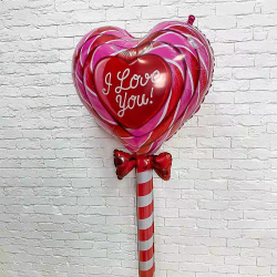 Композиция из шаров, Мишка и леденец