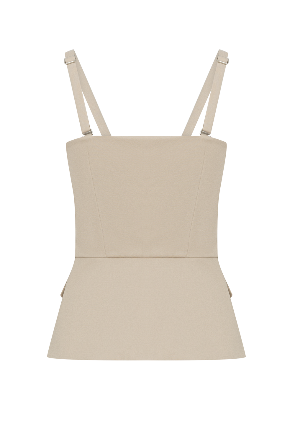 Топ приталенного силуэта (бежевый)