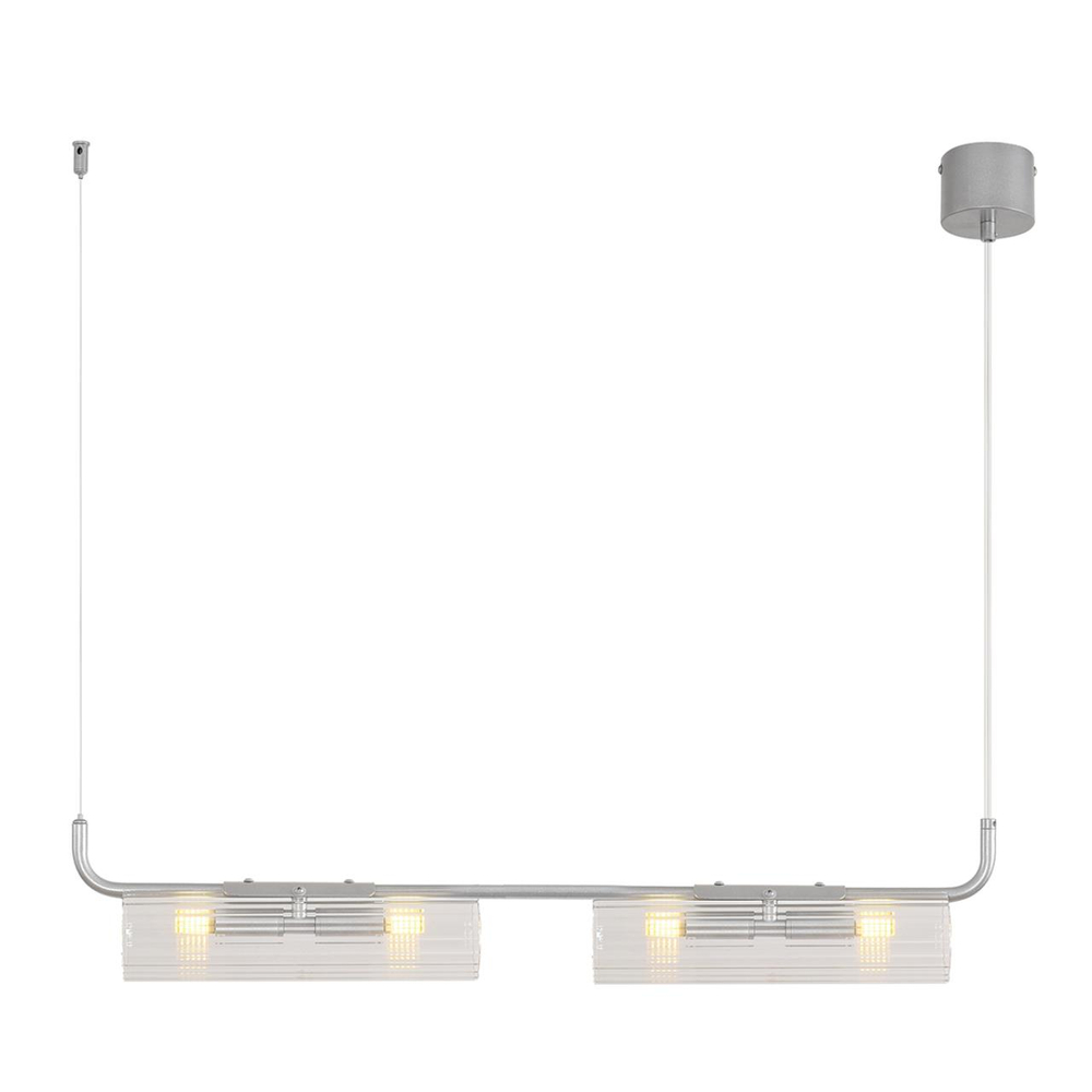 8258/4 SUSPENTIONI LN26 286 серебро/прозрачный, металл/стекло Подвес G9 4*20W 220V TORONTO