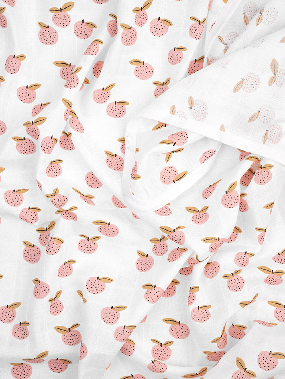 Сет из 2х муслиновых пелёнок Mjölk Персики/White