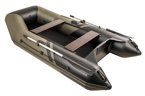 Броня-280 хаки-черный (лодка ПВХ под мотор с усилением)