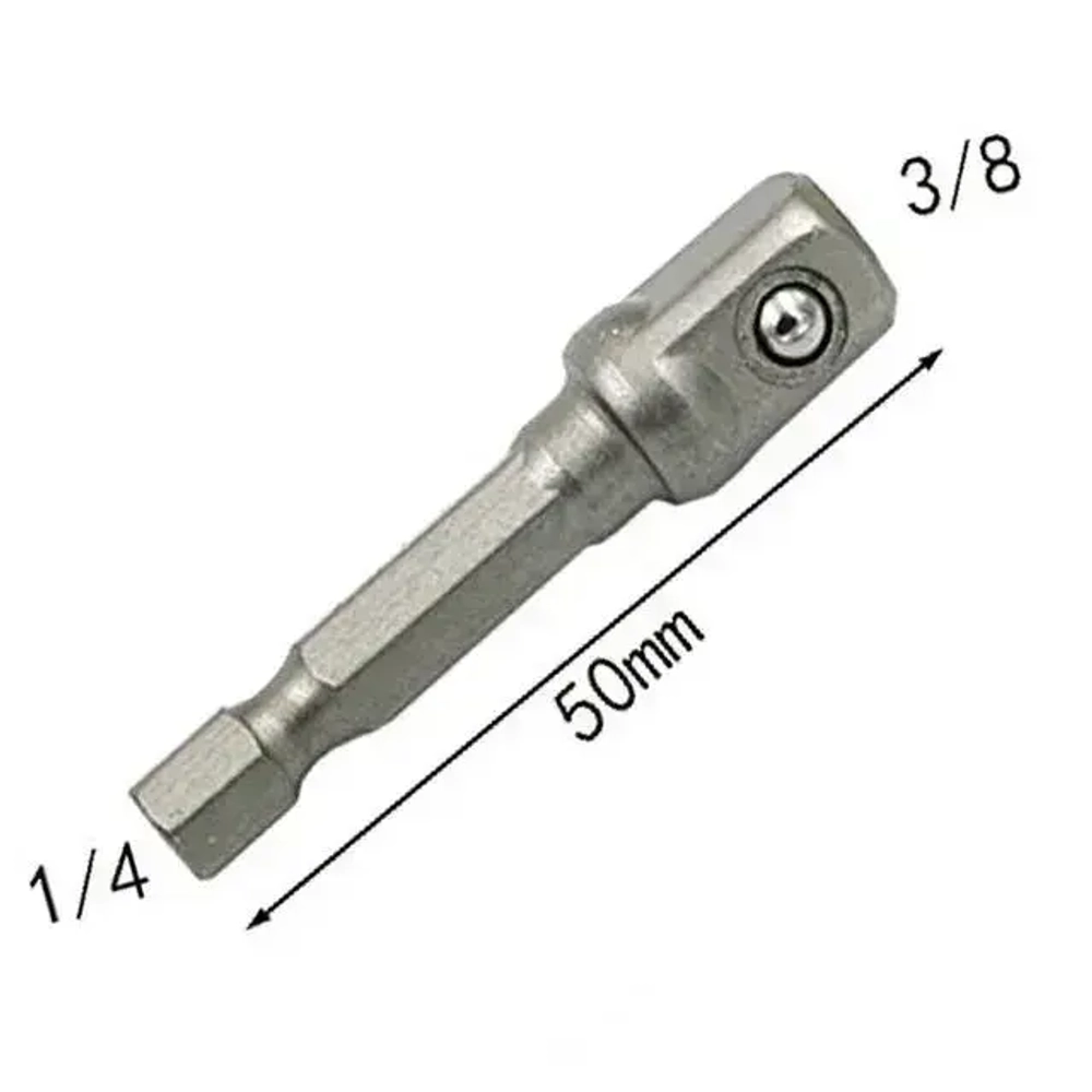 Переходники для шуруповерта под торцевые головки 1/4", 3/8", 1/2"