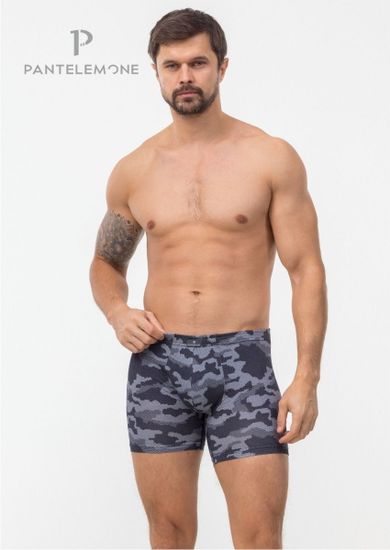 Трусы мужские боксеры удлинённые Pantelemone PMHL-1532, камуфляж серый