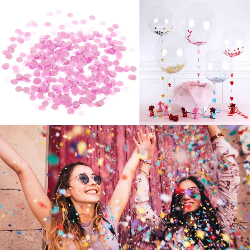 Конфетти «Круги розовые» 10 г, бумага