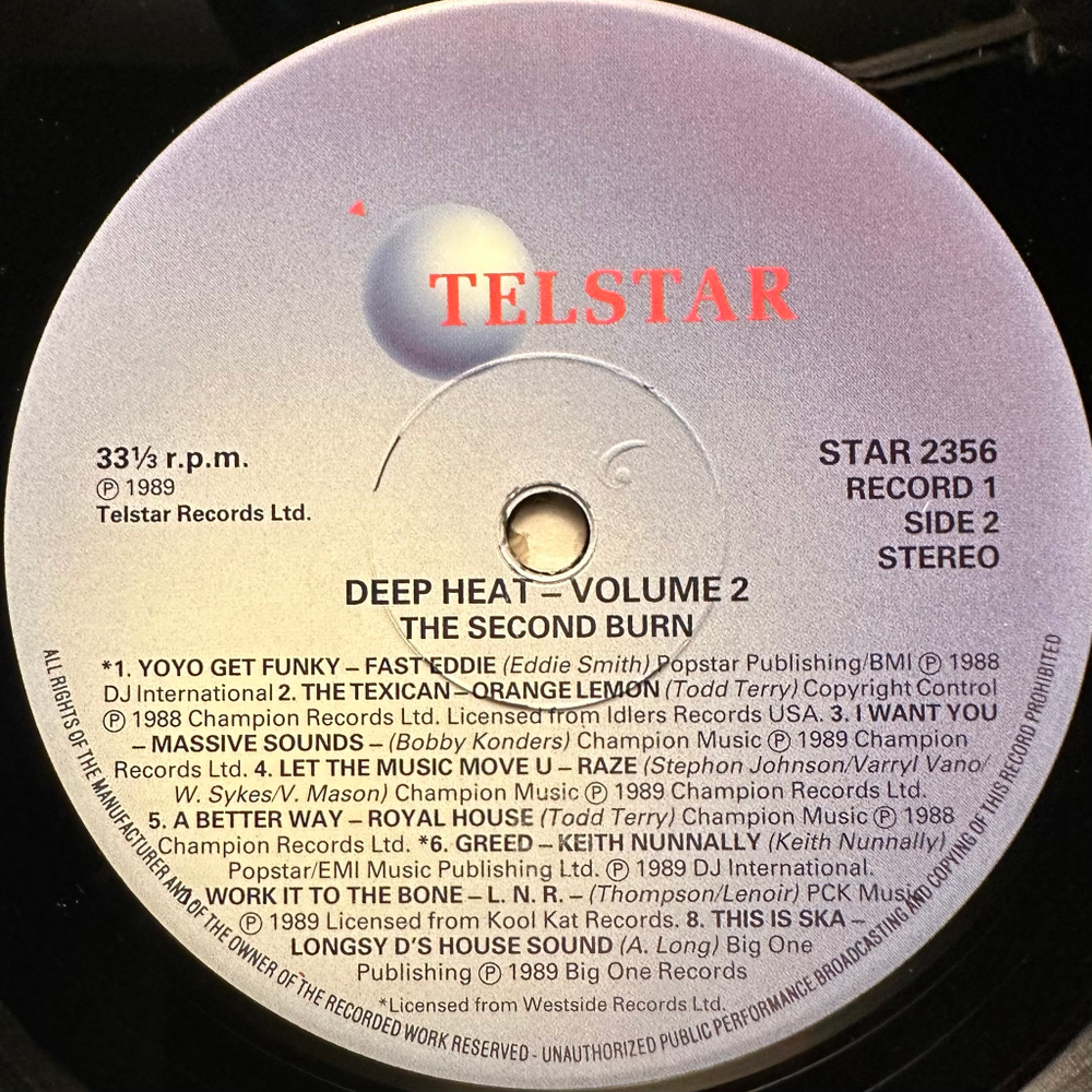 Сборник Deep Heat 2 - The Second Burn 2LP (Англия 1989г.)