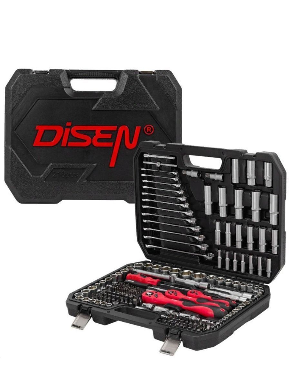 Набор инструментов 216 пр.1/4'',3/8'',1/2''(6гр.)(4-32мм) DISEN DS38841