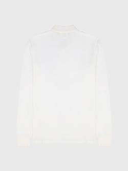 Поло с длинным рукавом C.P. Company Stretch Piquet Gauze White