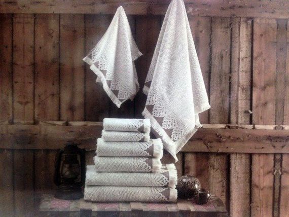 Набор полотенец JACQUARD NATURELLE - ЖАККАРД НАТУРЕЛЛЕ 3пр 30х50 50х100 70х140 Maison Dor Турция