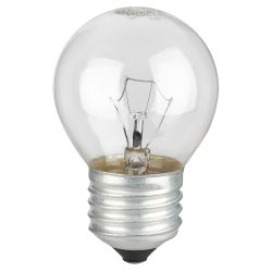 Лампочка ЭРА P45 60Вт Е27 / E27 230В накаливания шар прозрачный | Лампы накаливания Шар (G/P)