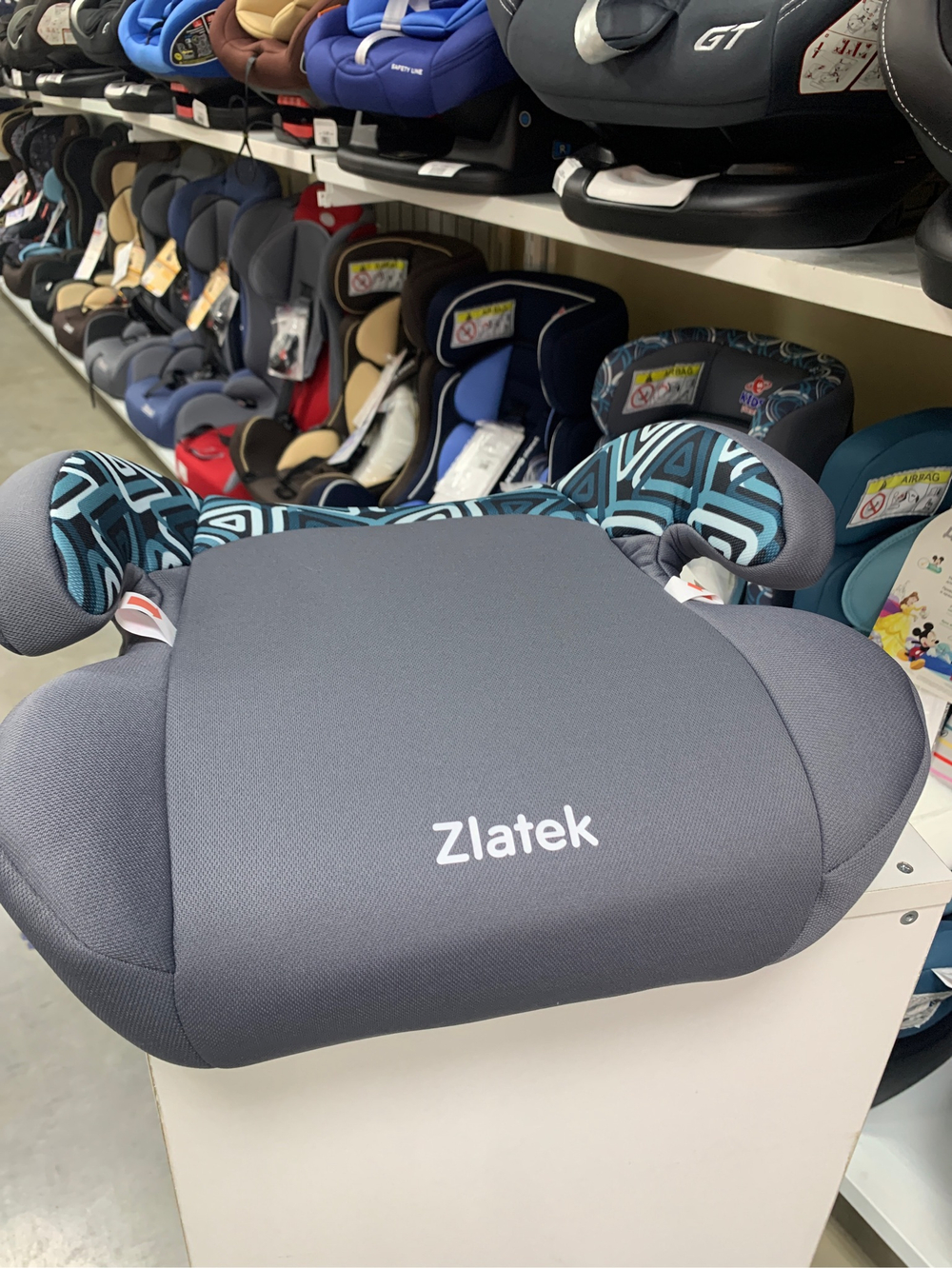 Детксое автомобильное кресло ZLATEK "RAFT" мозаик, 22-36 кг, 1-12 лет