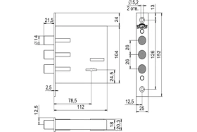 Врезной замок Эльбор Кремень 1.04.02