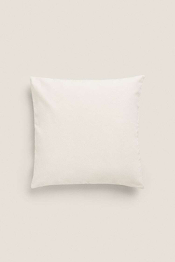 ZARA HOME ЧЕХОЛ НА ПОДУШКУ С КОНТРАСТНЫМИ КРАЯМИ, ЭКРЮ
