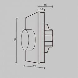 Панель-регулятора цвета RGB роторный встраиваемый Maytoni  711027
