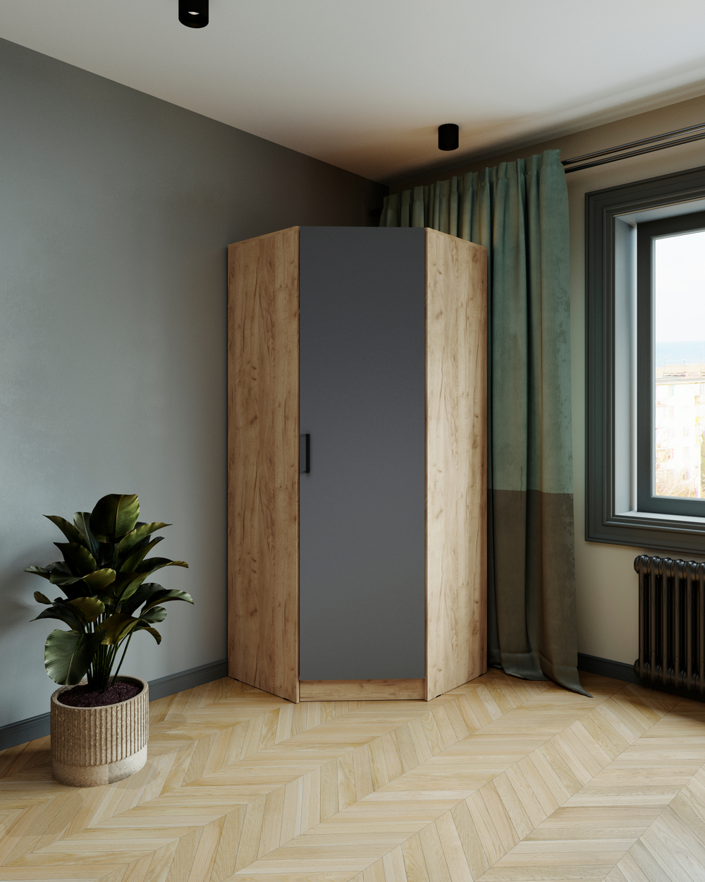 Шкаф угловой Ларс скос (МБ3)