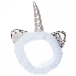 Повязка на голову «Beauty Mapafet- Единорожка», цвет розовый, голубой и белый, 6*20см ( упаковка белый ZIP пакет )