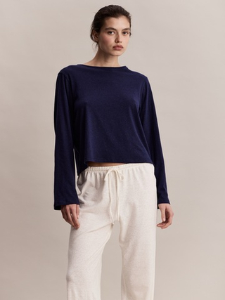 Лонгслив Luka Longsleeve Navy blue in Hemp