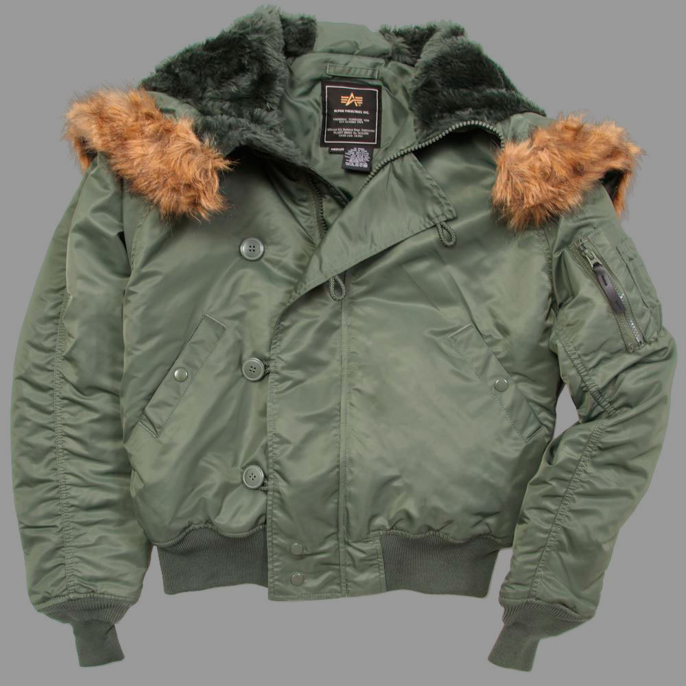 Куртка Мужская Alpha N-2B Flight Jacket (оливковая -S.green)