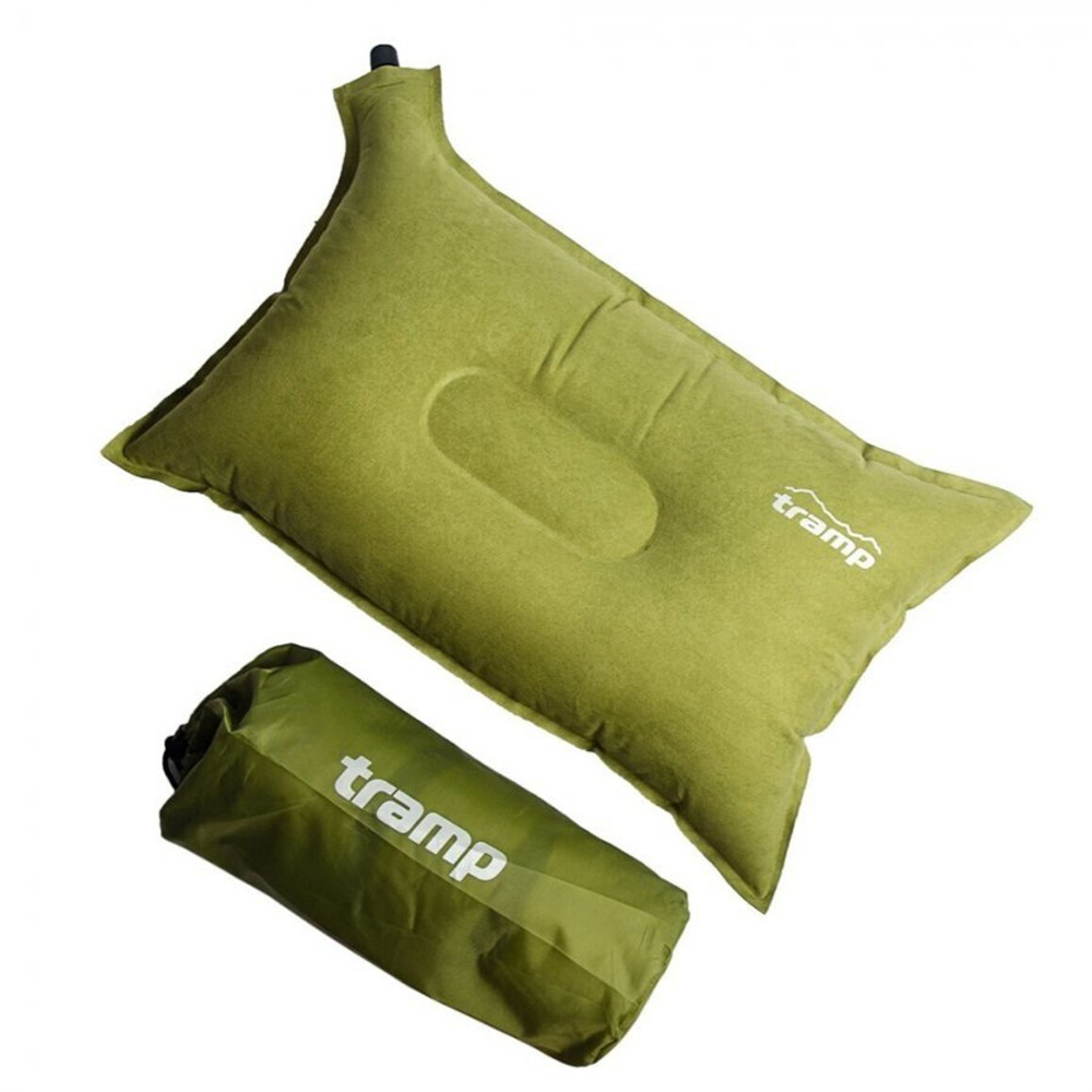 Подушка TRAMP самонадувающаяся Comfort (43*34*8,5 см), артикул TRI-012, цвет Зеленый