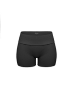 black fold over shorts