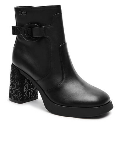 Кожаные ботильоны на каблуке GRACE 03 Liu Jo - черный(SF4127 PX550)
