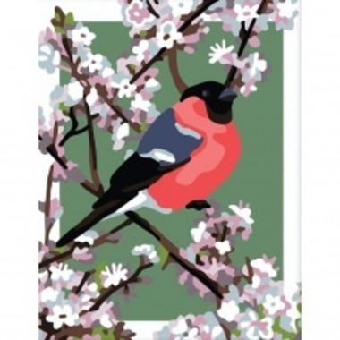 "Снегирь на ветке"-3344 канва с рисунком