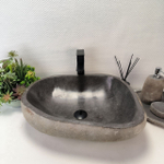 Раковина из речного камня RS-63445 (55*45*15) 0123