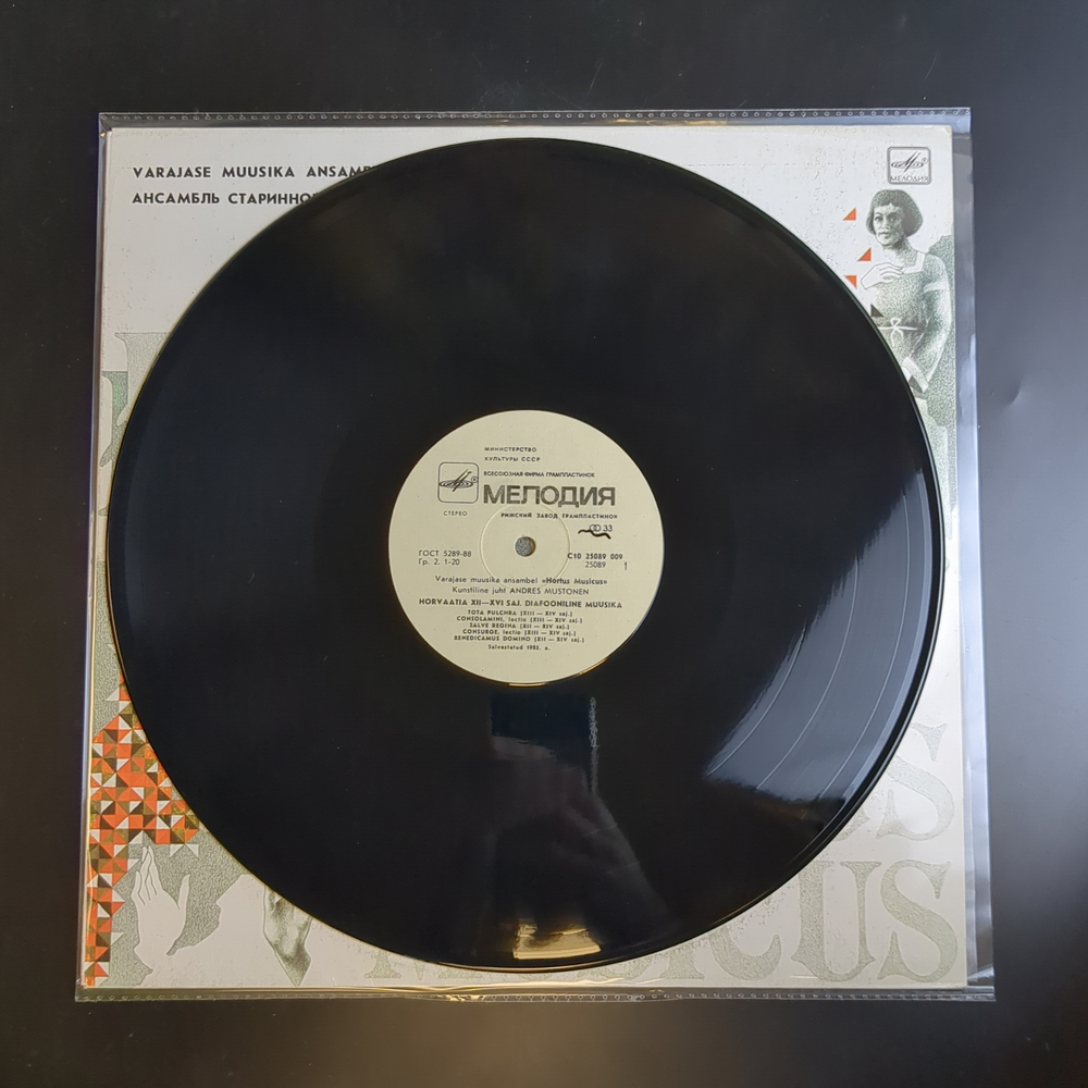 LP Ансамбль старинной музыки - музыка Ховатии 11-14 вв. Худ.руководитель Андрес Мустонен. Виниловая пластинка 12 дюймов. Мелодия СССР 1987 год.