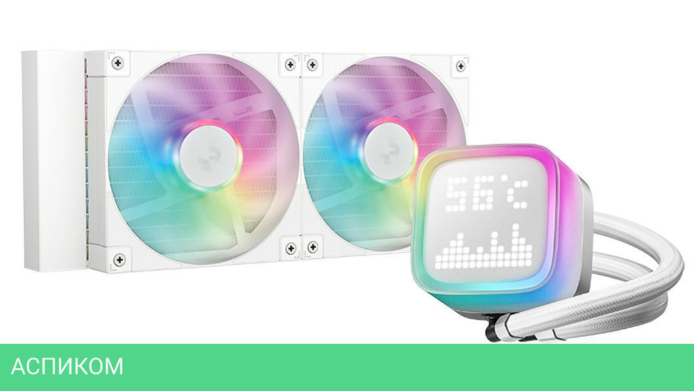 Система жидкостного охлаждения для процессора DeepCool LP240 WH (R-LP240-WHMSMC-G-1)