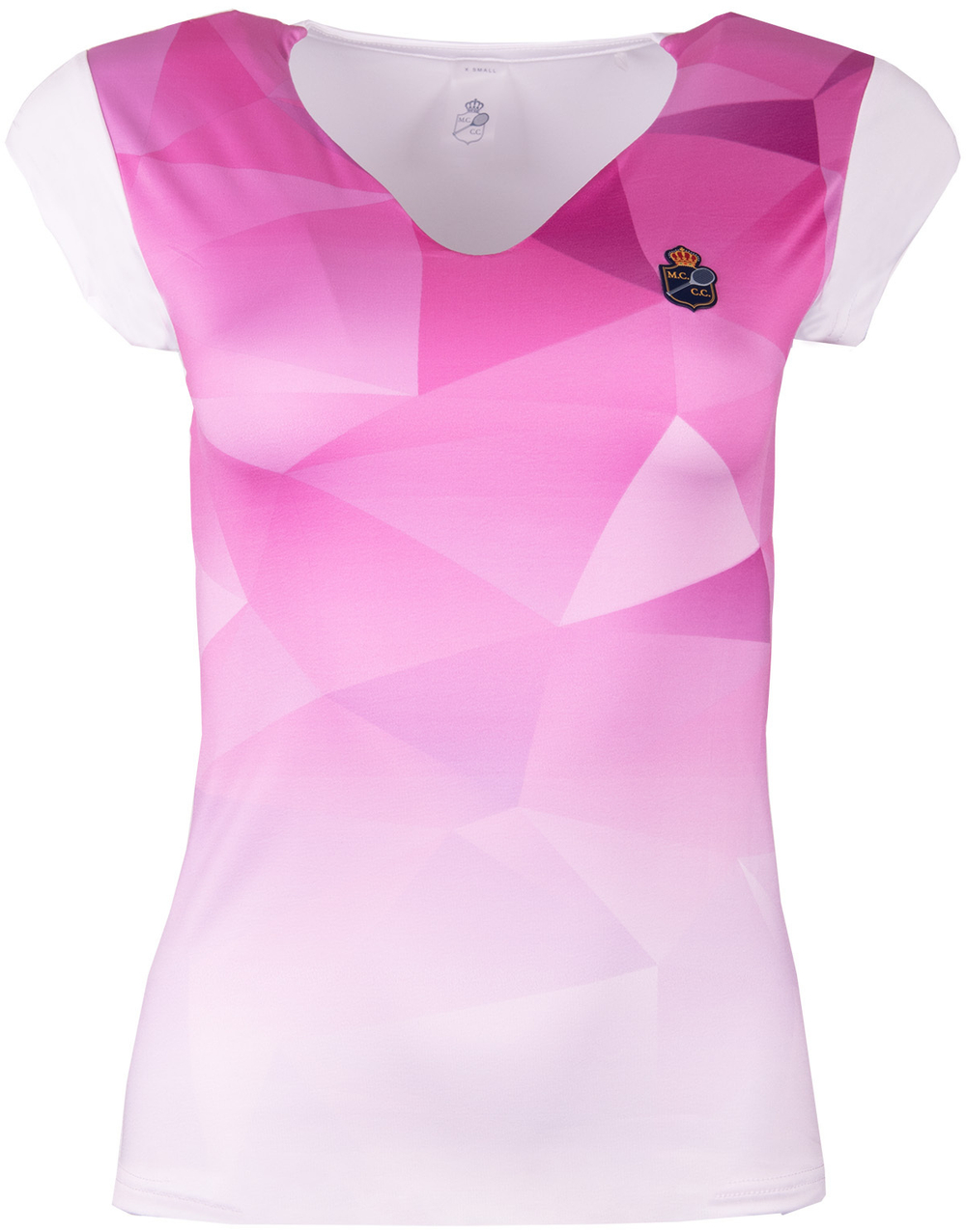 Женская теннисная футболка Monte-Carlo Country Club Print Tech T-Shirt - white/printed