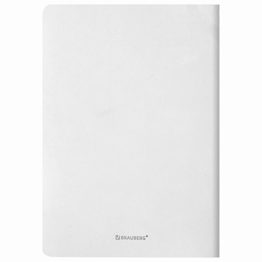 Тетрадь 60 л. в линию обложка кожзам SoftTouch сшивка B5 (179х250мм) белый BRAUBERG RAINBOW (2 штуки в упаковке)