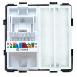 Розетка компьютерная rj45 в рамку (белая) 86- CAT5e&BLK- WT