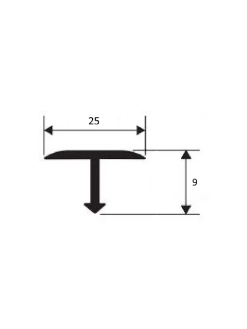 АТ 25мм "DO-1" 2,7м Золото мат. Т-об. анод. алюм.