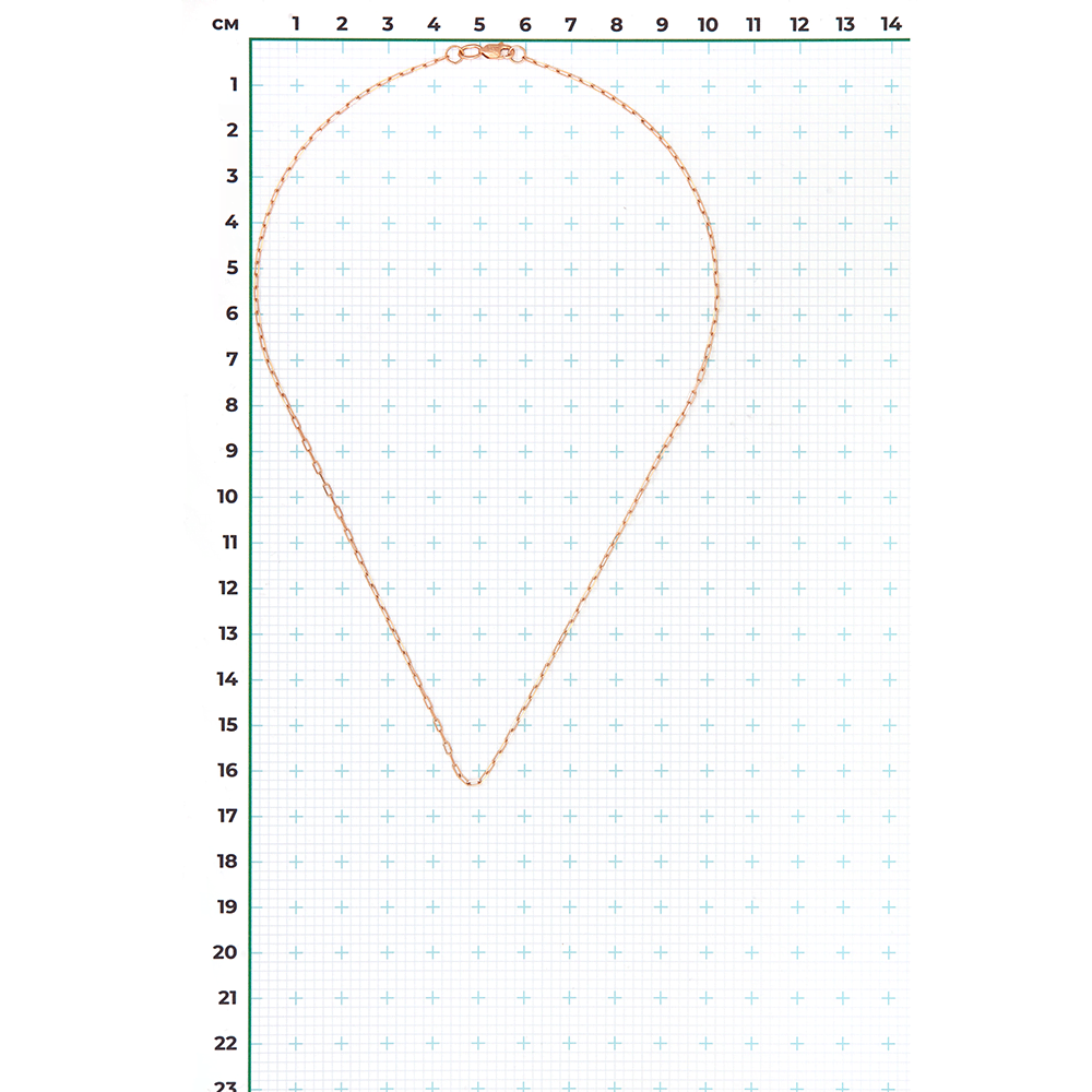 Цепь из красного золота (плетение якорное удлинённое) Артикул: 21-4103-040-1110-17