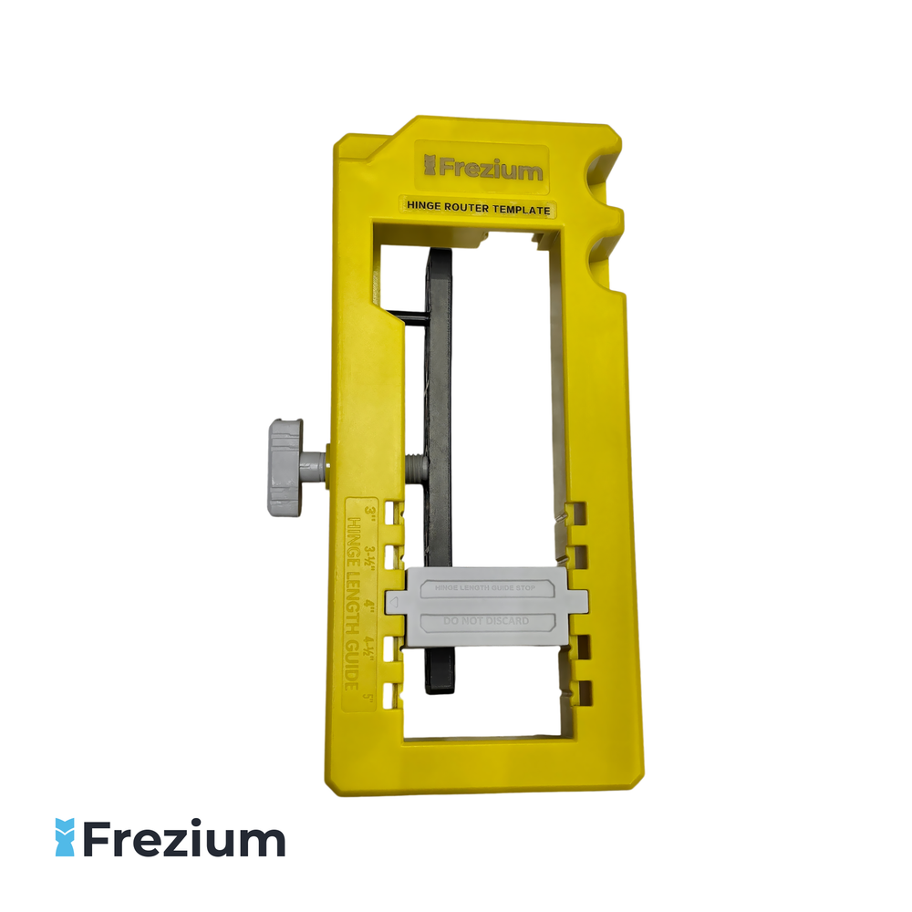 Шаблон регулируемый для установки дверных петлей со струбциной "Frezium"
