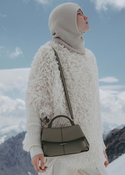 POLENE СУМКА MOKKI MINI, ДЫМЧАТО-ЗЕЛЕНЫЙ