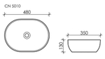 Раковина Ceramica Nova Element 48 см CN5010