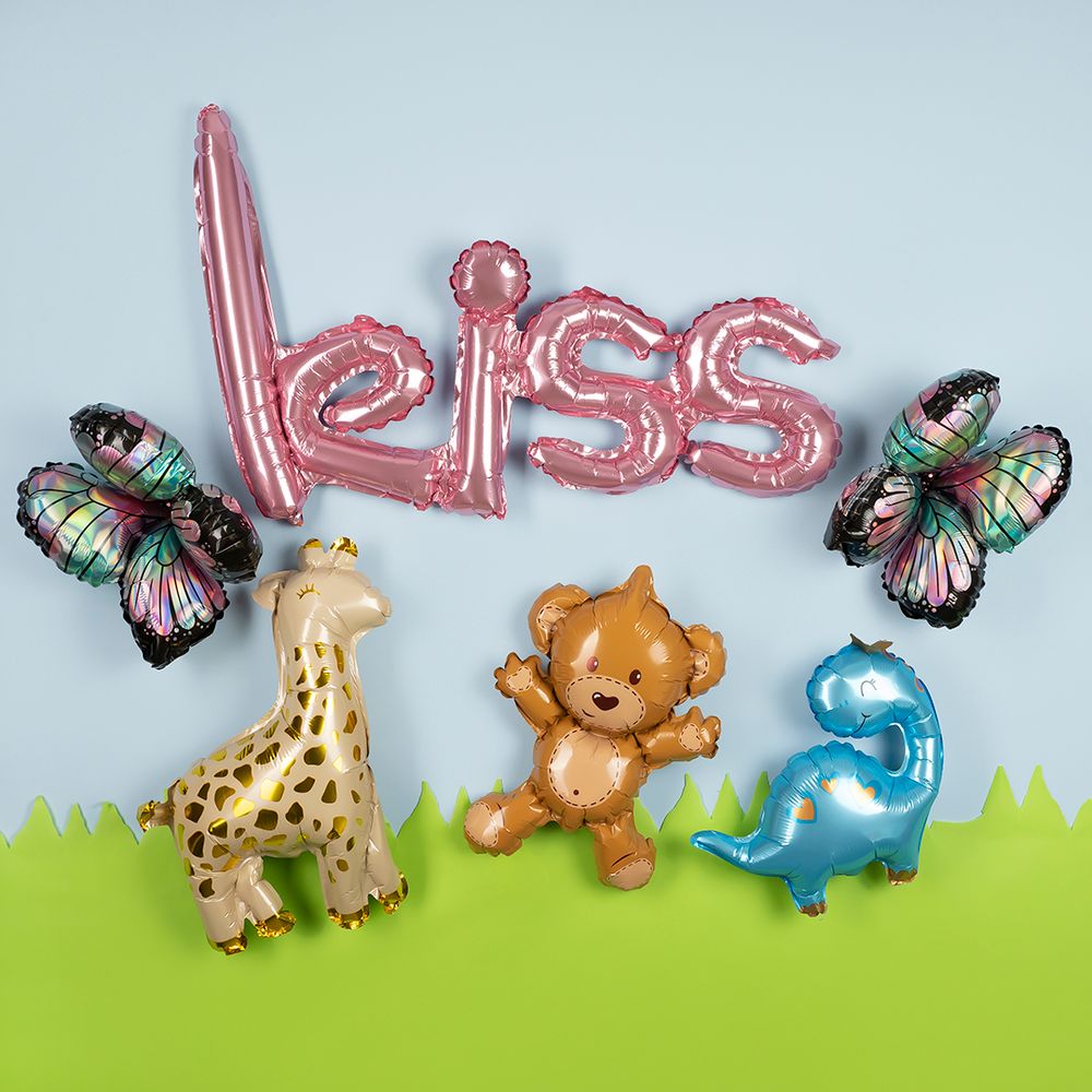 Шар с клапаном (16''/41 см) Мини-фигура, Жираф, 1 шт.