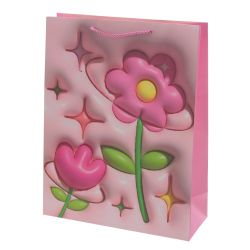 GAEM Пакет подарочный L (бумага 210г/м2, блок микс 12шт), L31 W12 H40 см, 4в.