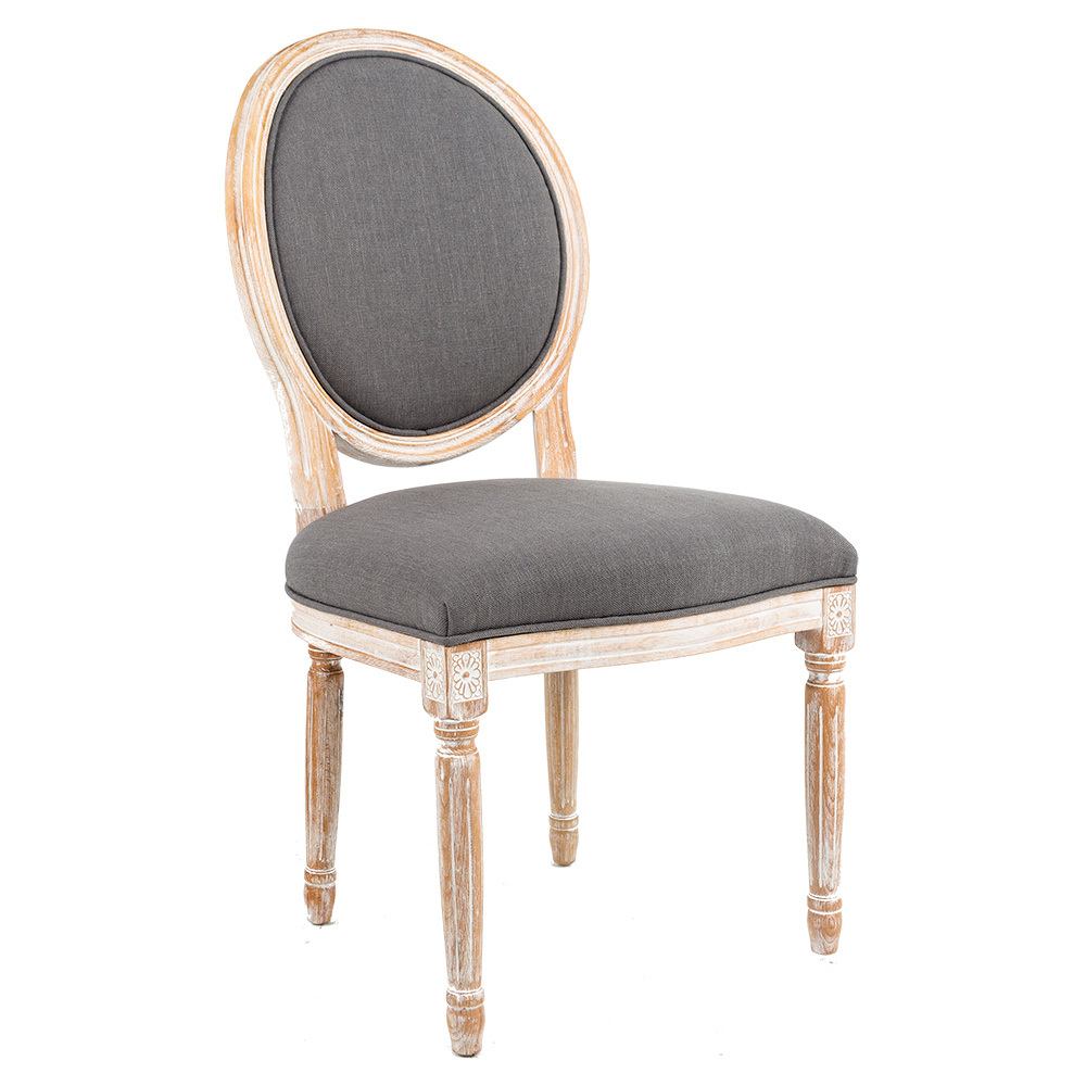 Стул Луи - Туманная луна лен белый жемчуг Объект мечты