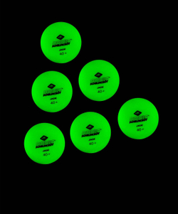 Мяч для настольного тенниса Glow in the dark, 6 шт.