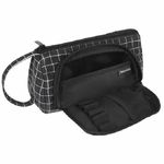 Пенал мягкий трапеция 220*100*80 Brauberg Checkered black, с ручкой, полиэстер