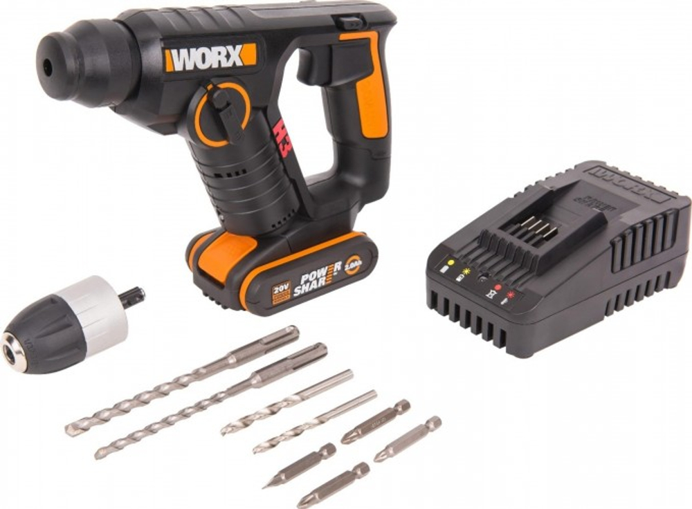 Перфоратор аккумуляторный Worx WX394.3